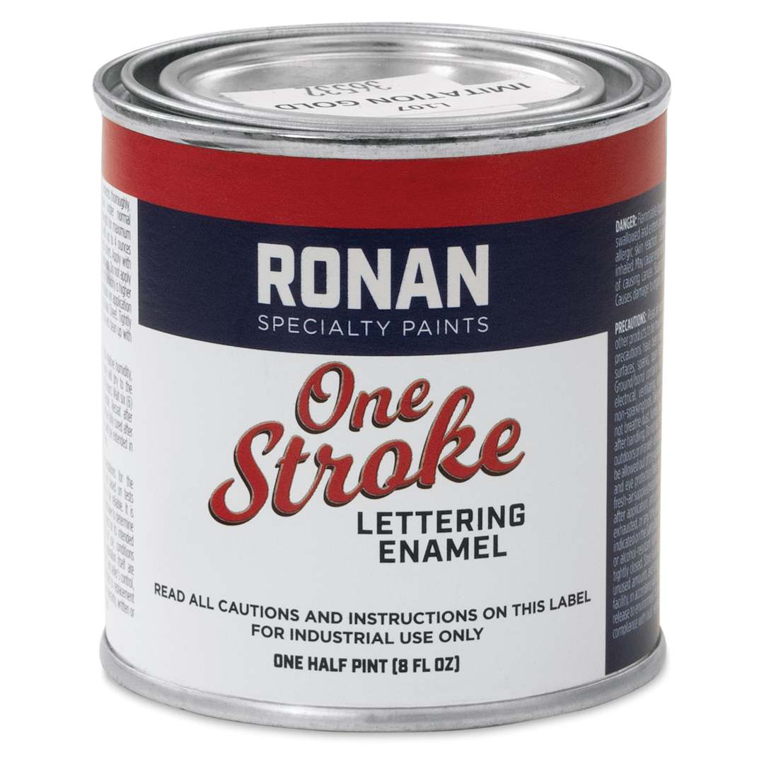 Open in modal - Ronan One Stroke Lettering Enamel - Imitation Gold, Half Pint