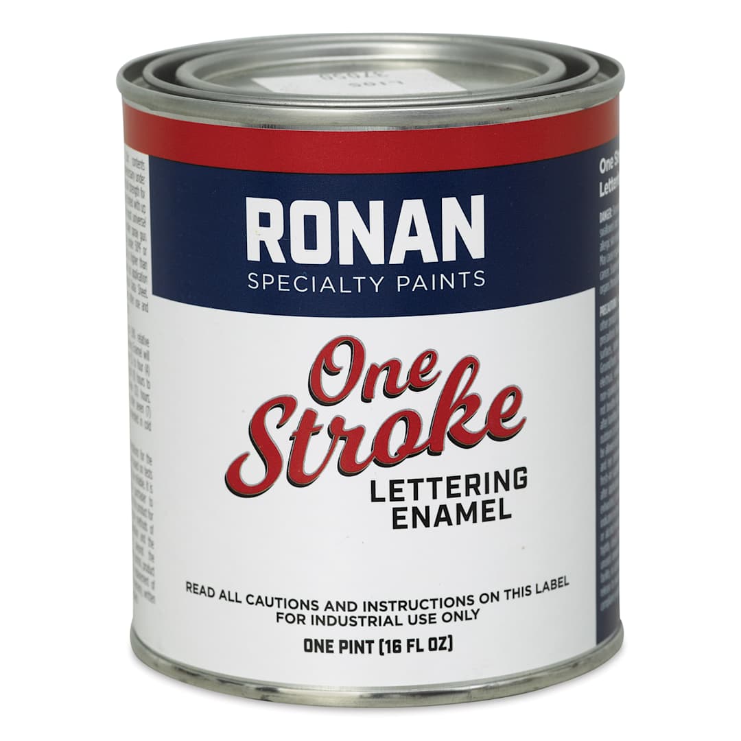 Open in modal - Ronan One Stroke Lettering Enamel - Imitation Silver, Pint (Front)
