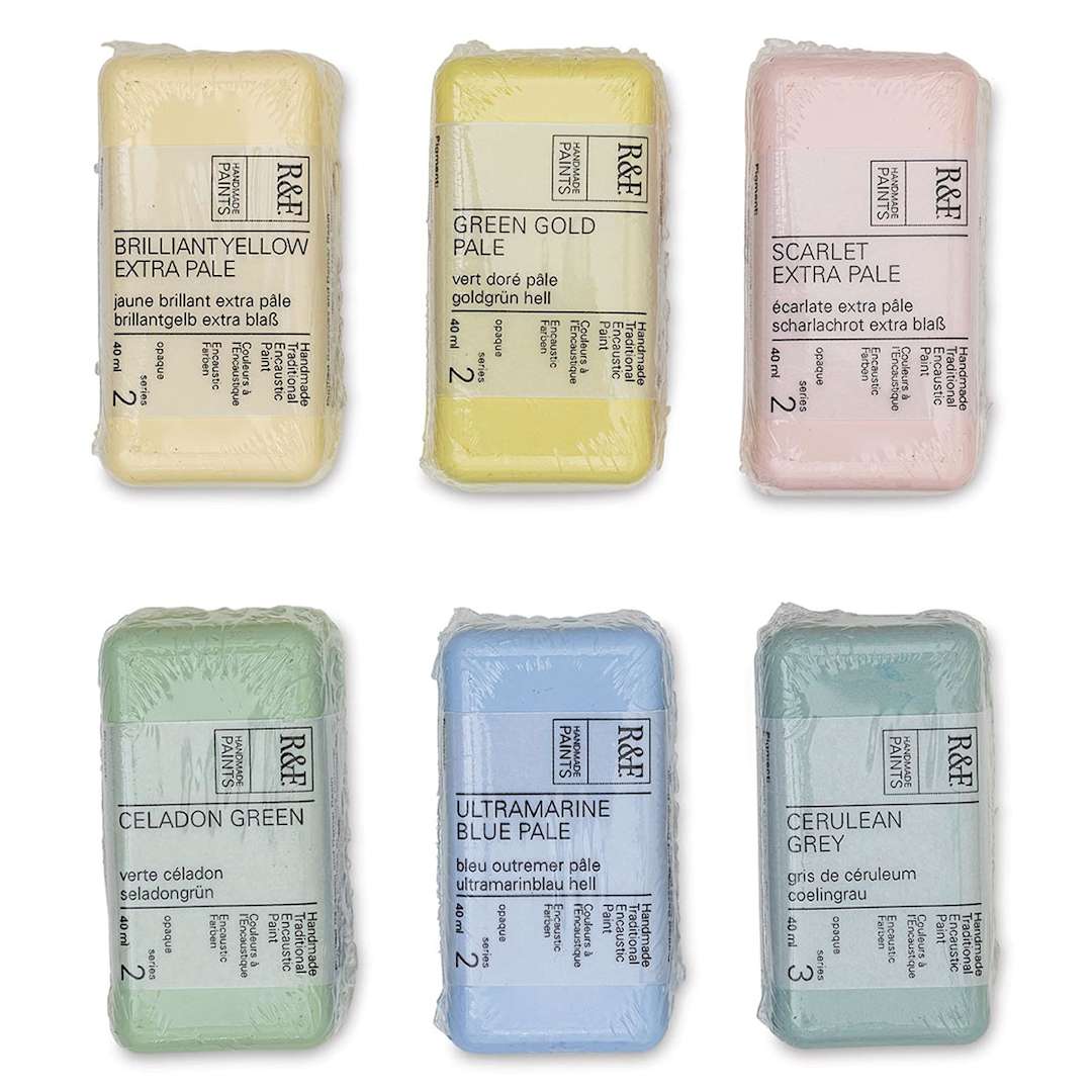 Open in modal - R&F Encaustic Paint Block - Chromatic Tones Set of 6