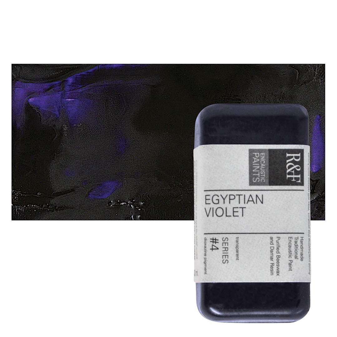 Open in modal - R&F Encaustic Paint Block - Egyptian Violet, 40 ml block and swatch