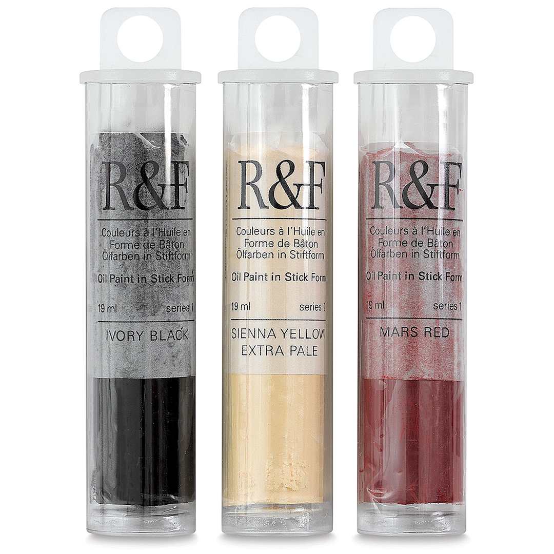 Open in modal - R&F Pigment Sticks - Half Sticks, Set of 3, 19 ml sticks