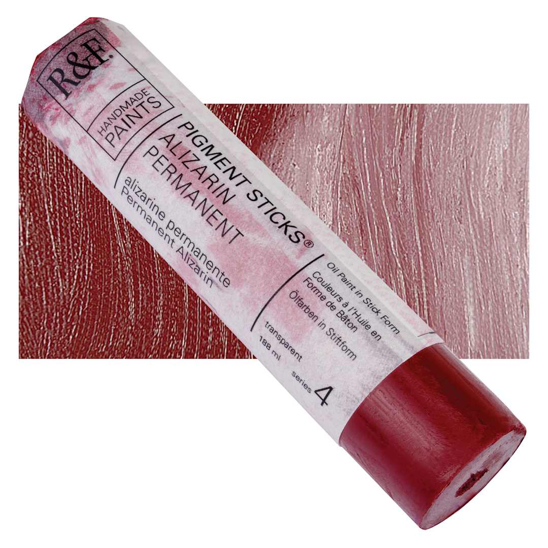 Open in modal - R&F Pigment Stick - Alizarin Permanent, 188 ml Stick and swatch