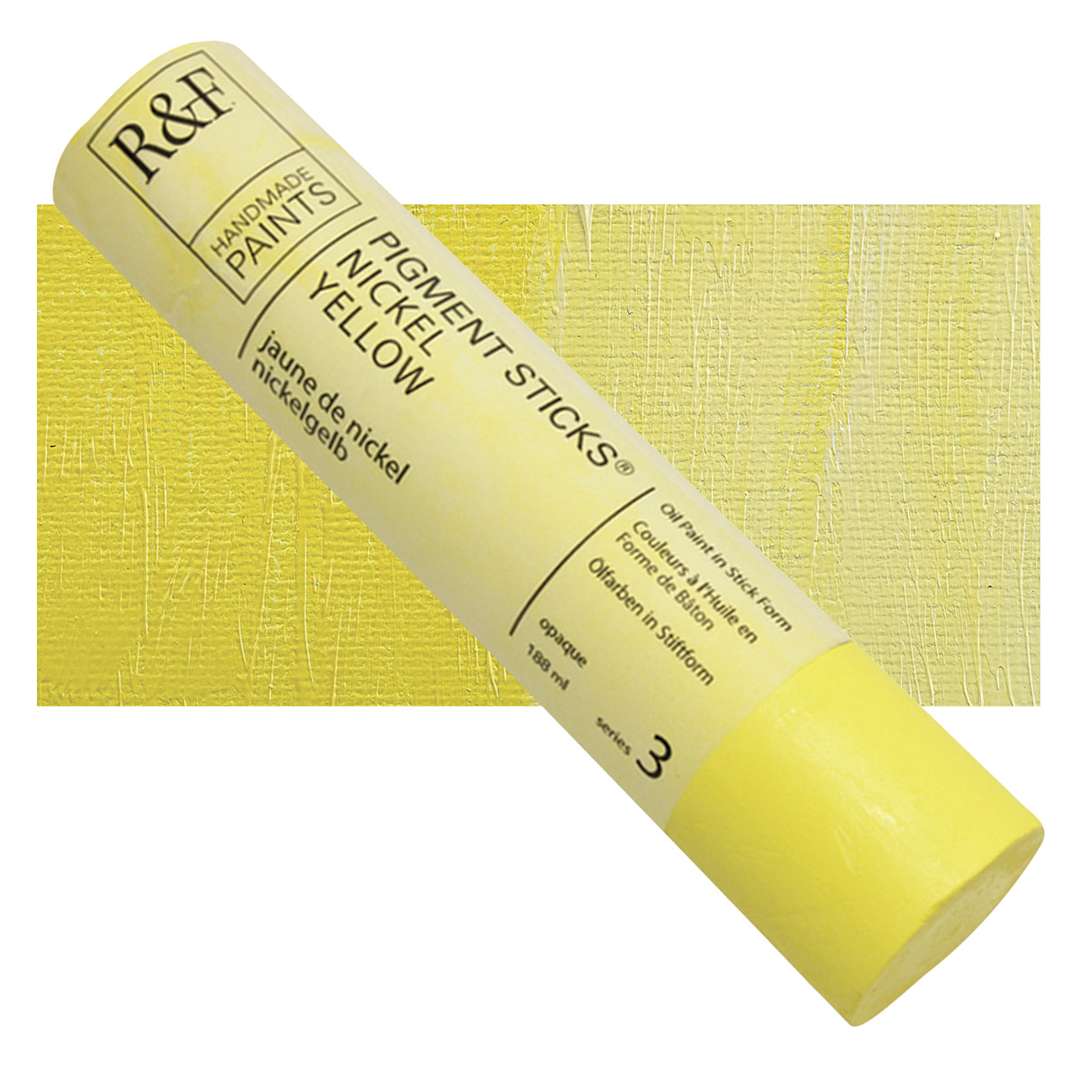 Open in modal - R&F Pigment Stick - Nickel Yellow, 188 ml stick and swatch