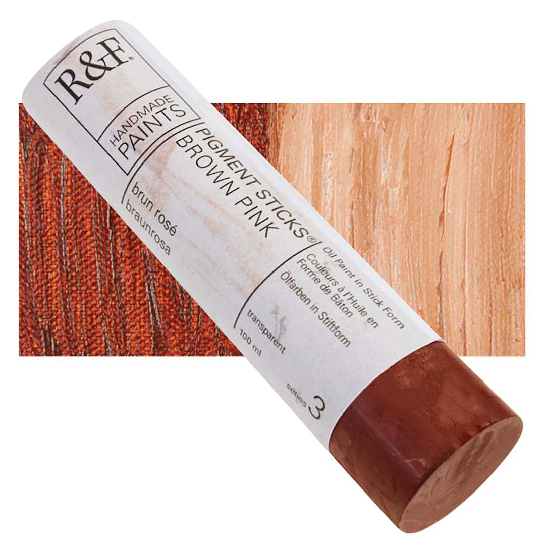 Open in modal - R&F Pigment Stick - Brown Pink, 100 ml stick and swatch