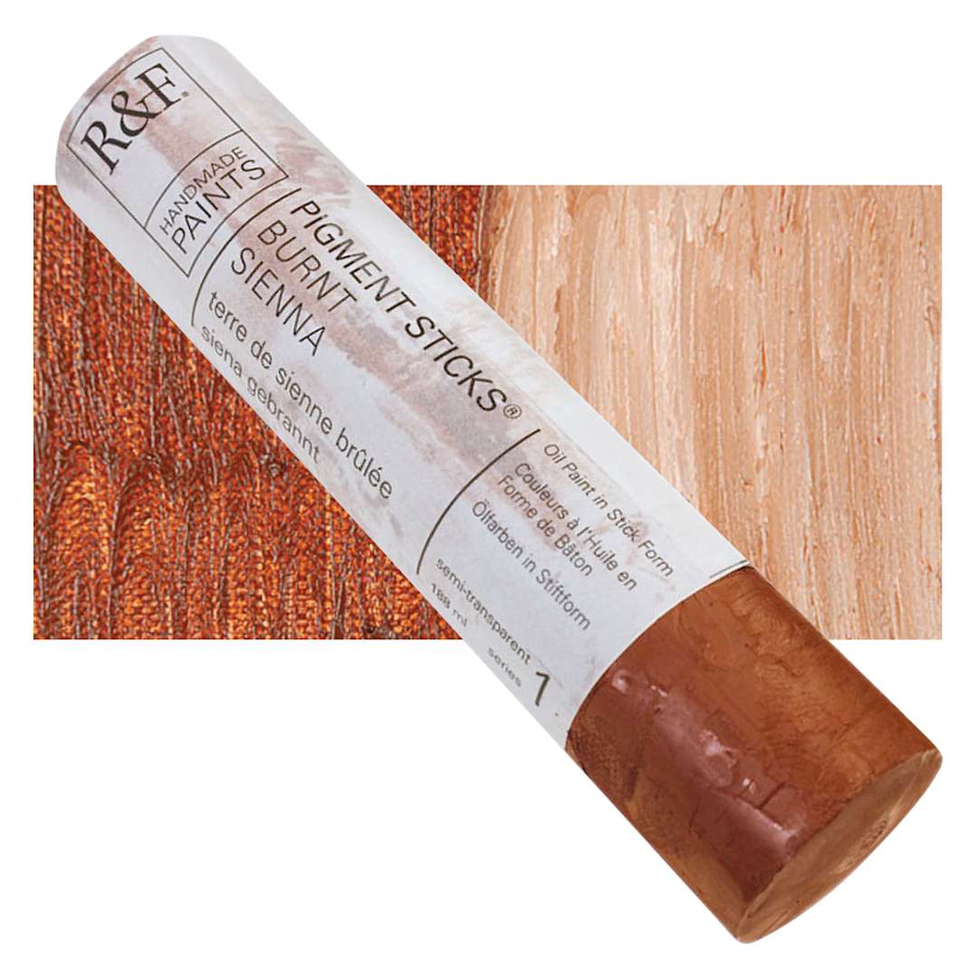Open in modal - R&F Pigment Stick - Burnt Sienna, 188 ml stick and swatch