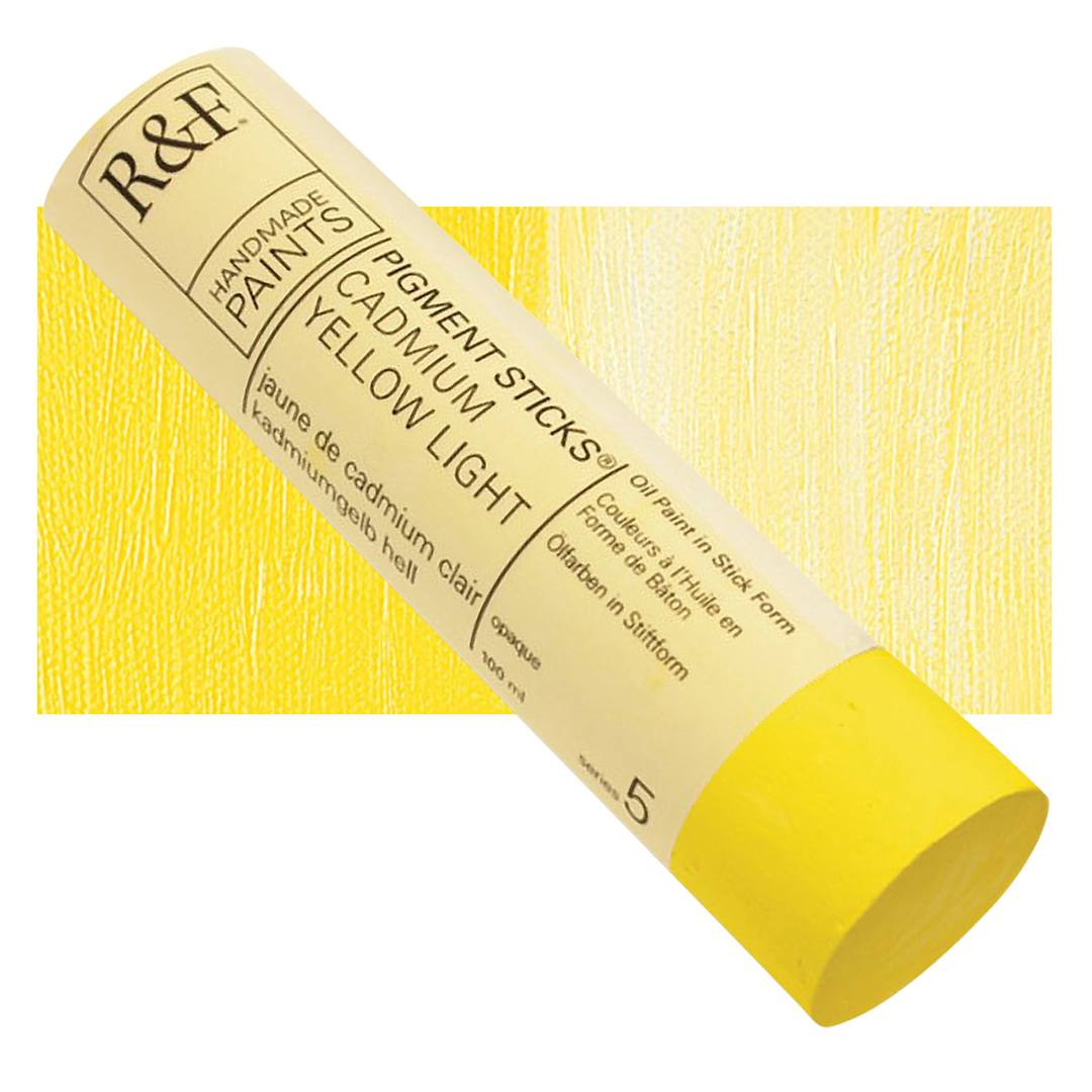 Open in modal - R&F Pigment Stick - Cadmium Yellow Light, 100 ml stick and swatch
