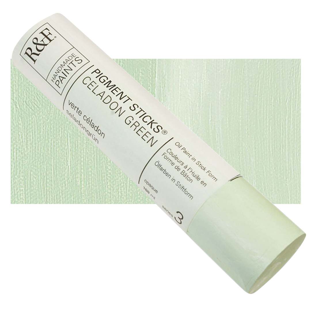 Open in modal - R&F Pigment Stick - Celadon Green, 188 ml stick and swatch