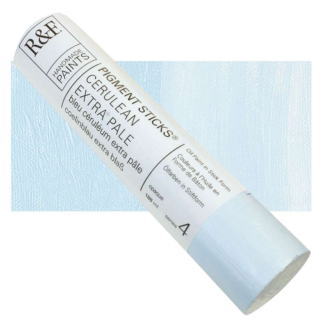 Open in modal - R&F Pigment Stick - Cerulean Extra Pale, 188 ml stick and swatch