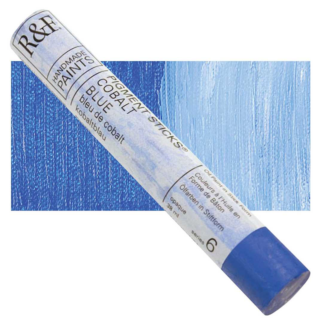 Open in modal - R&F Pigment Stick - Cobalt Blue, 38 ml stick and swatch