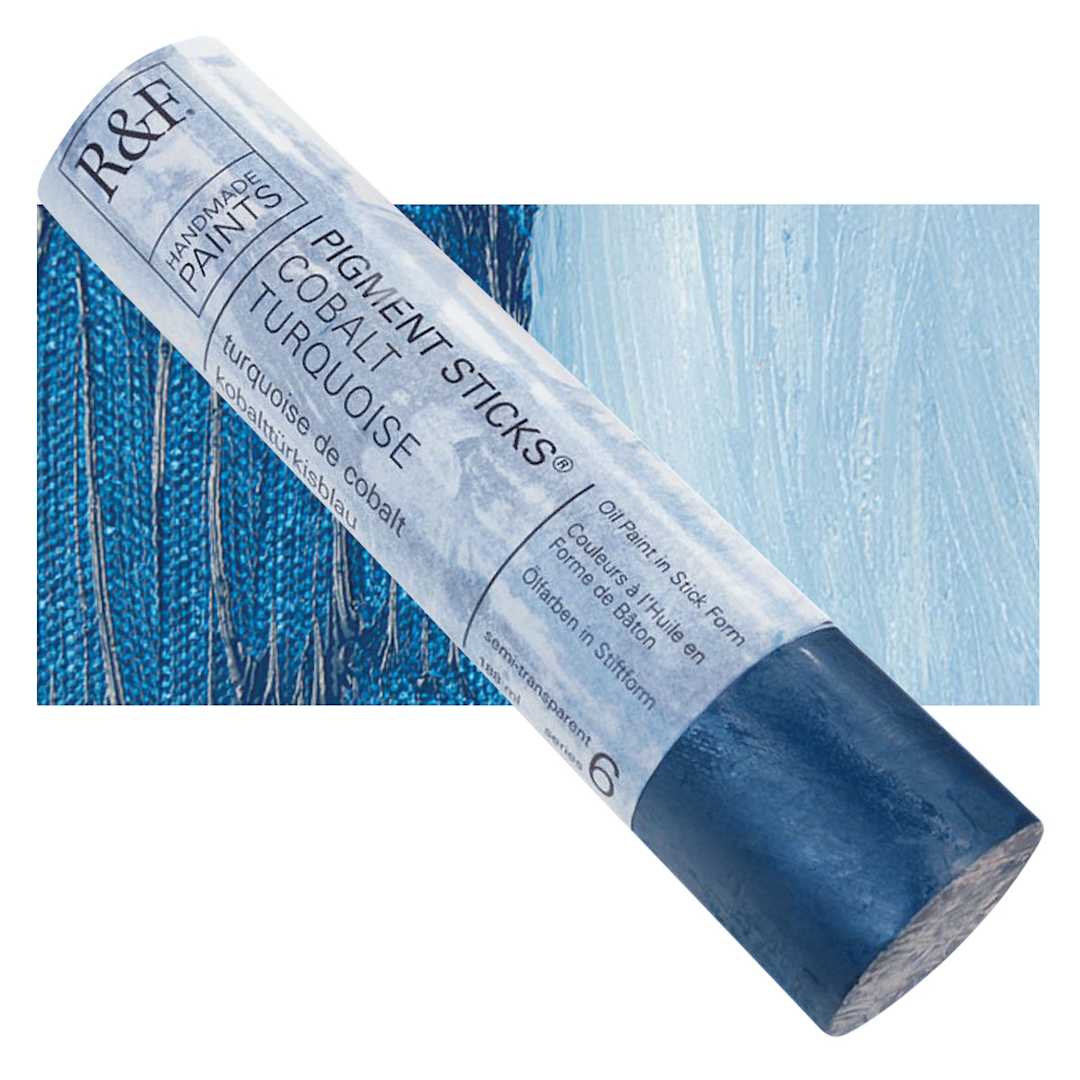 Open in modal - R&F Pigment Stick - Cobalt Turquoise, 188 ml stick and swatch