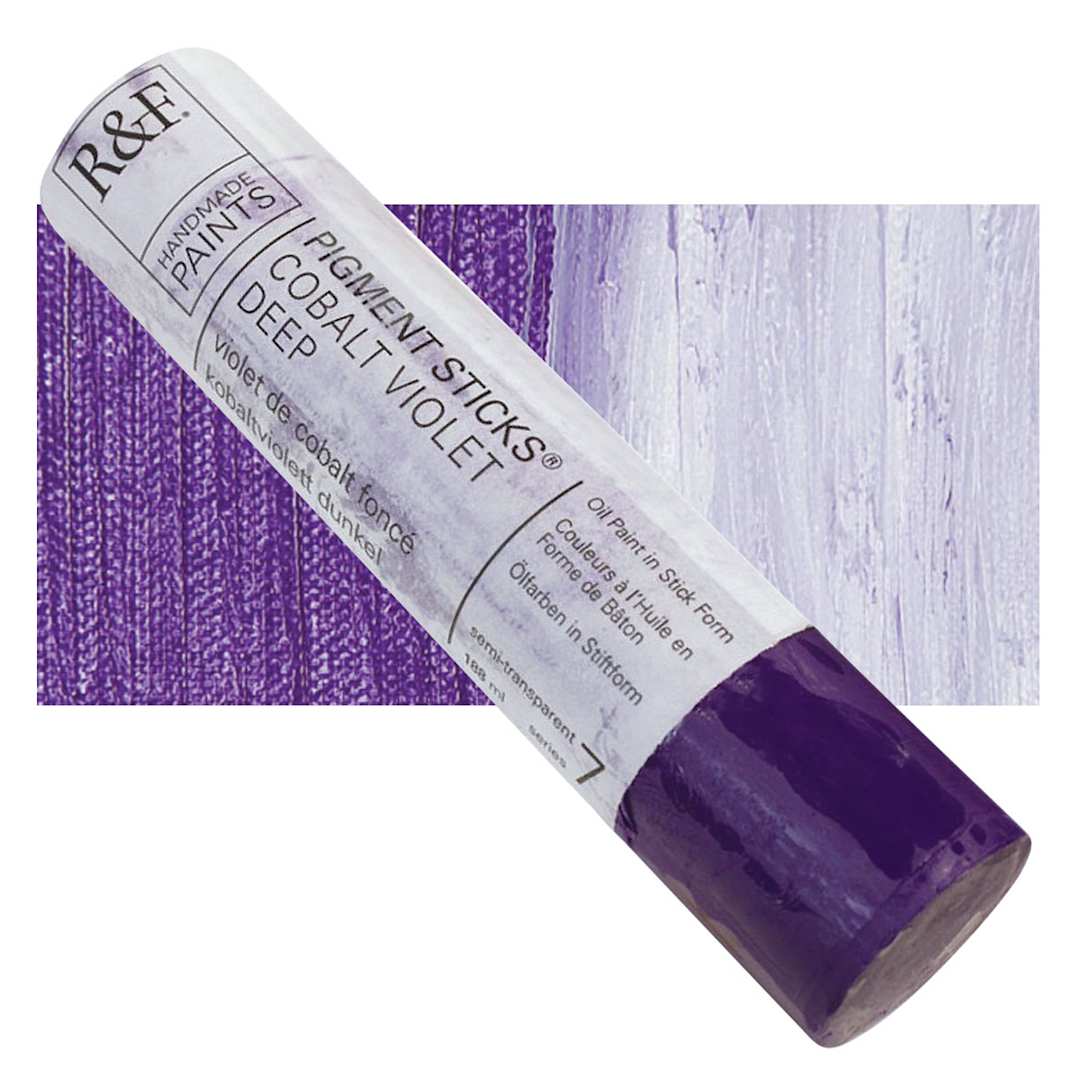 Open in modal - R&F Pigment Stick - Cobalt Violet Deep, 188 ml stick and swatch