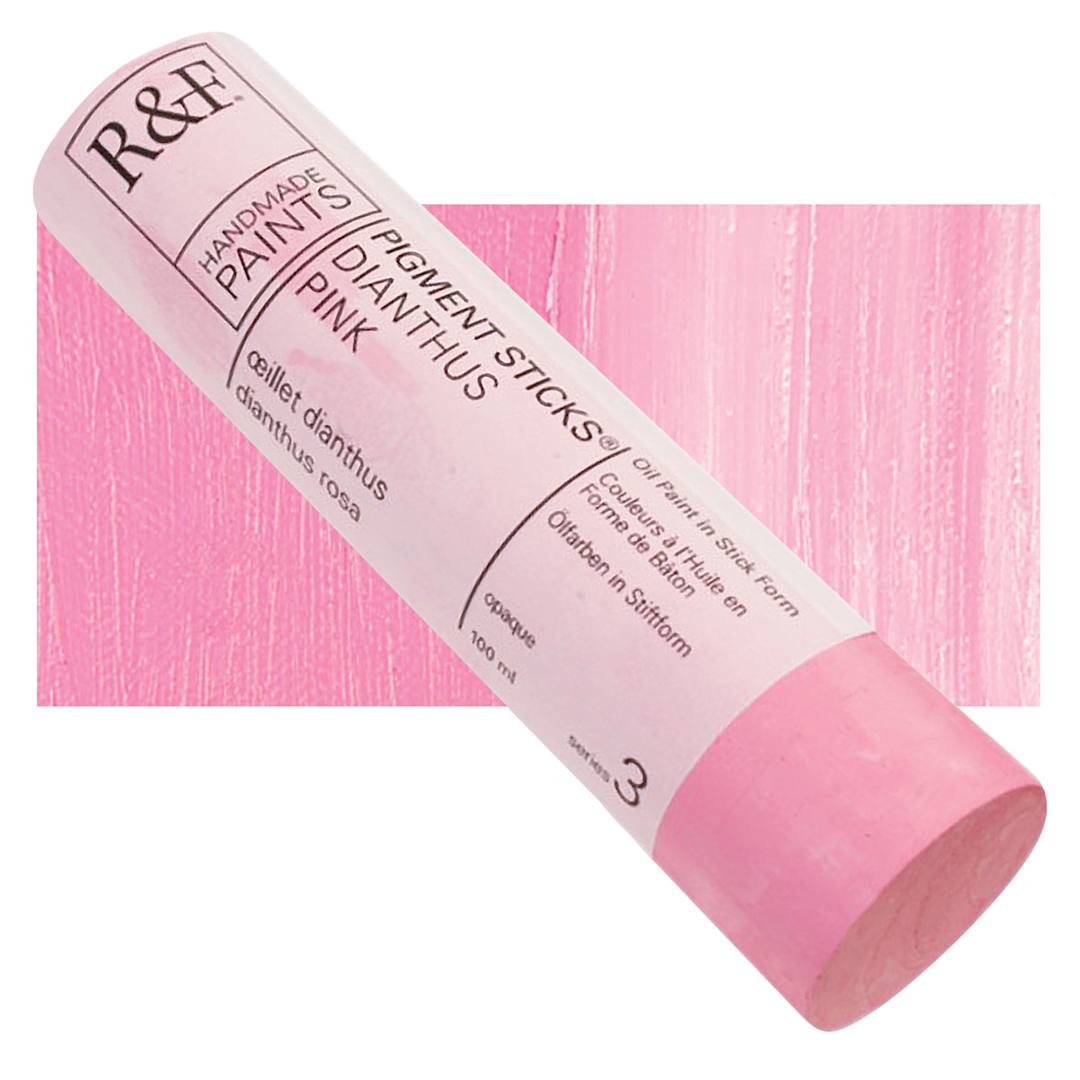 Open in modal - R&F Pigment Stick - Dianthus Pink, 100 ml stick and swatch