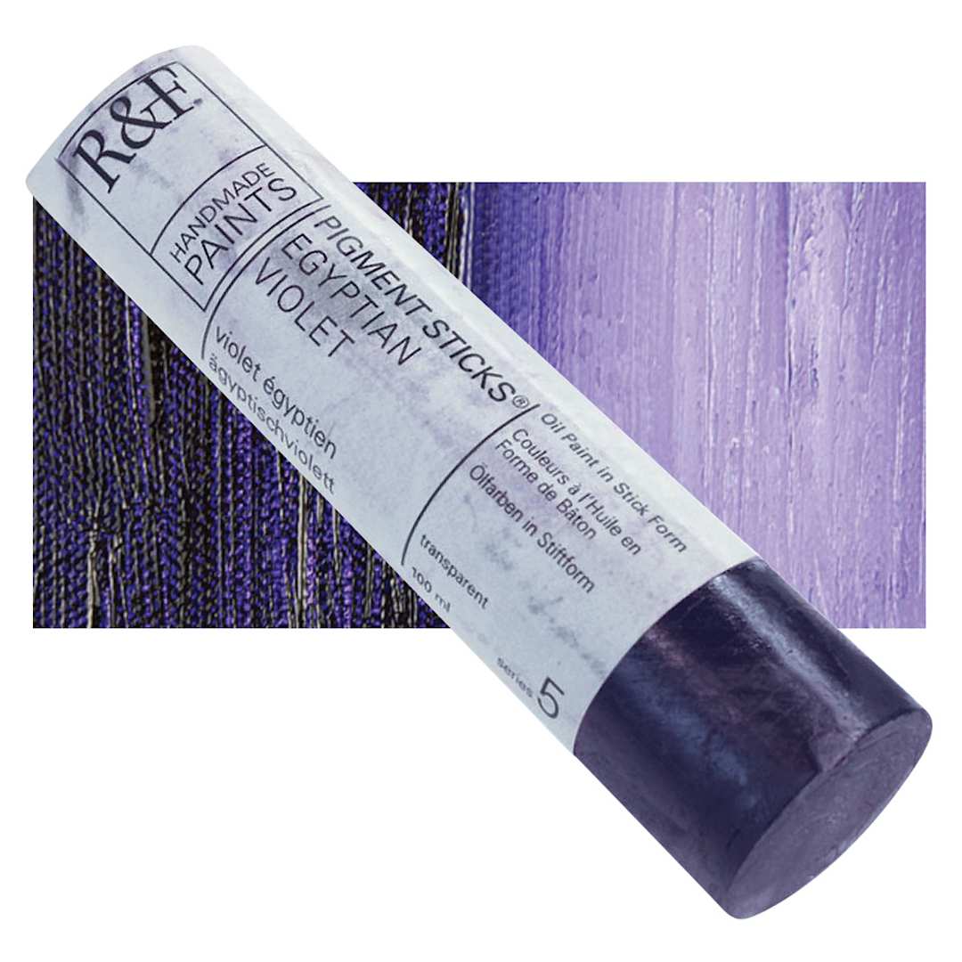 Open in modal - R&F Pigment Stick - Egyptian Violet, 100 ml stick and swatch