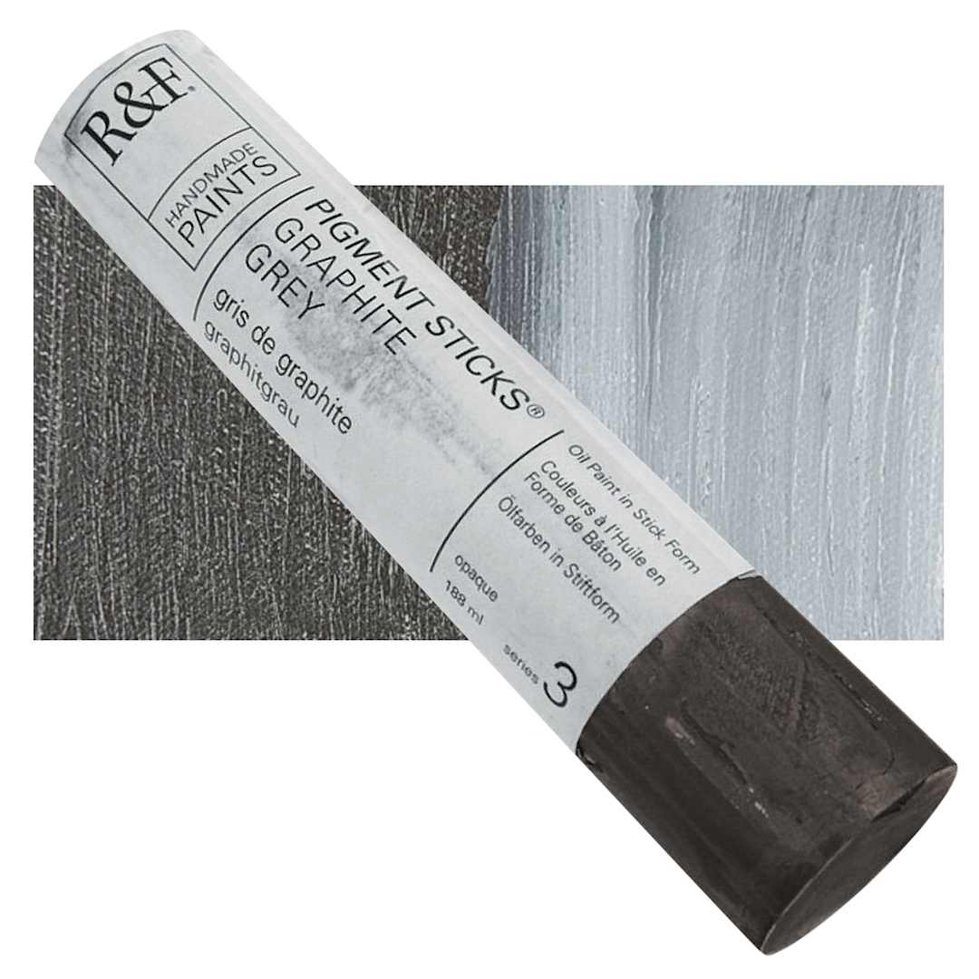 Open in modal - R&F Pigment Stick - Graphite, 188 ml stick and swatch