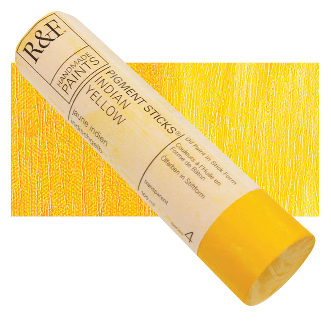 Open in modal - R&F Pigment Stick - Indian Yellow, 100 ml stick and swatch