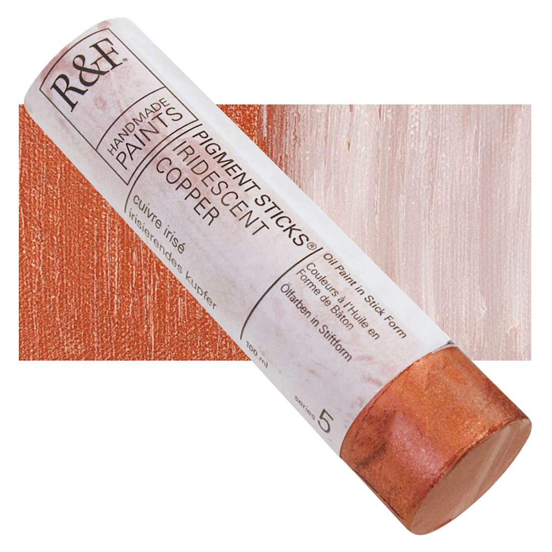Open in modal - R&F Pigment Stick - Iridescent Copper, 100 ml stick and swatch