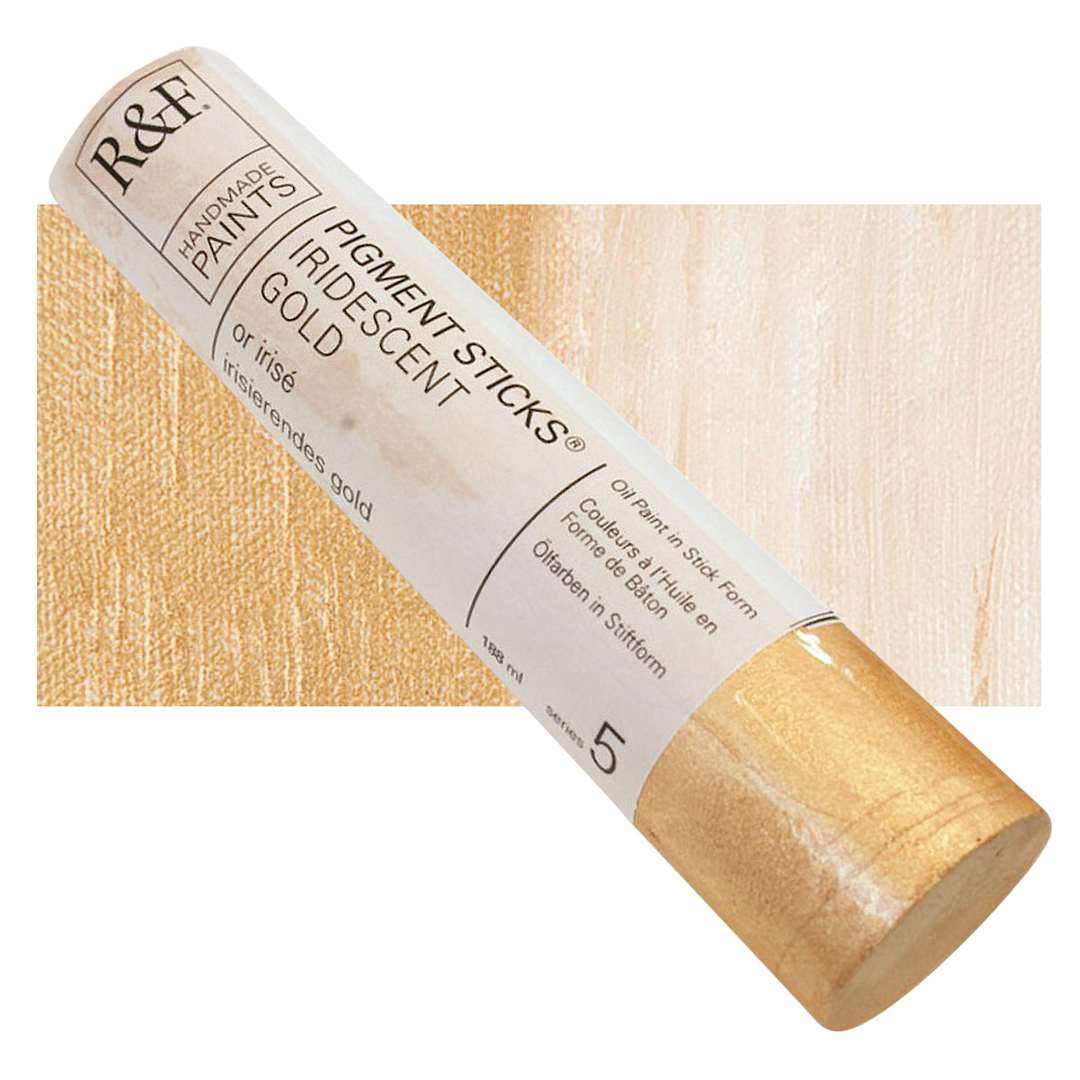 Open in modal - R&F Pigment Stick - Iridescent Gold, 188 ml stick and swatch