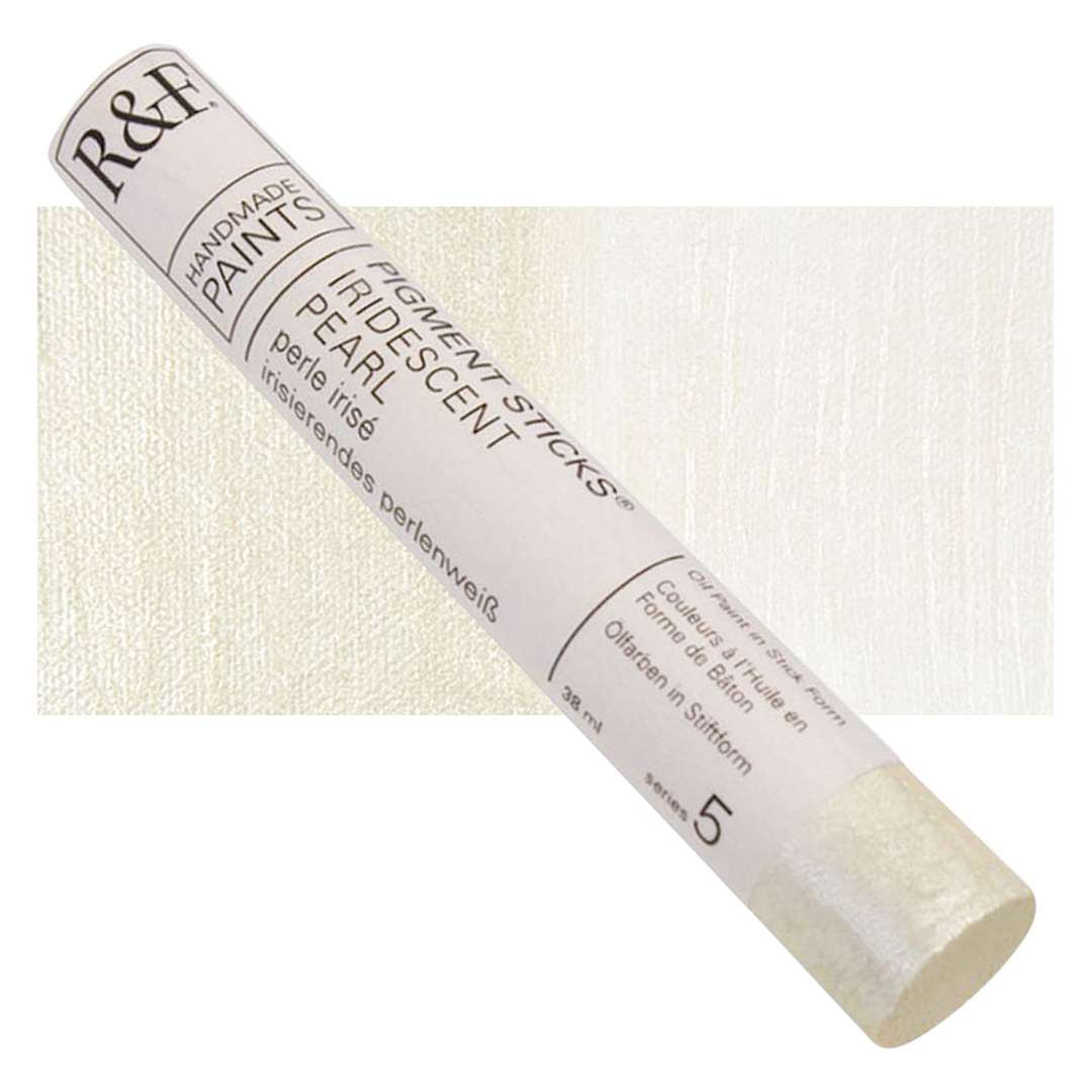 Open in modal - R&F Pigment Stick - Iridescent Pearl, 38 ml stick and swatch