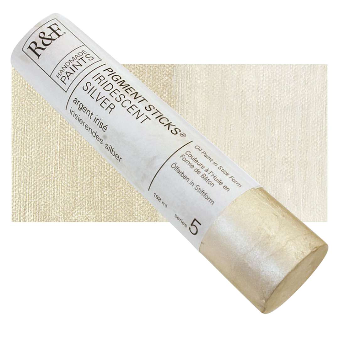 Open in modal - R&F Pigment Stick - Iridescent Silver, 188 ml stick and swatch