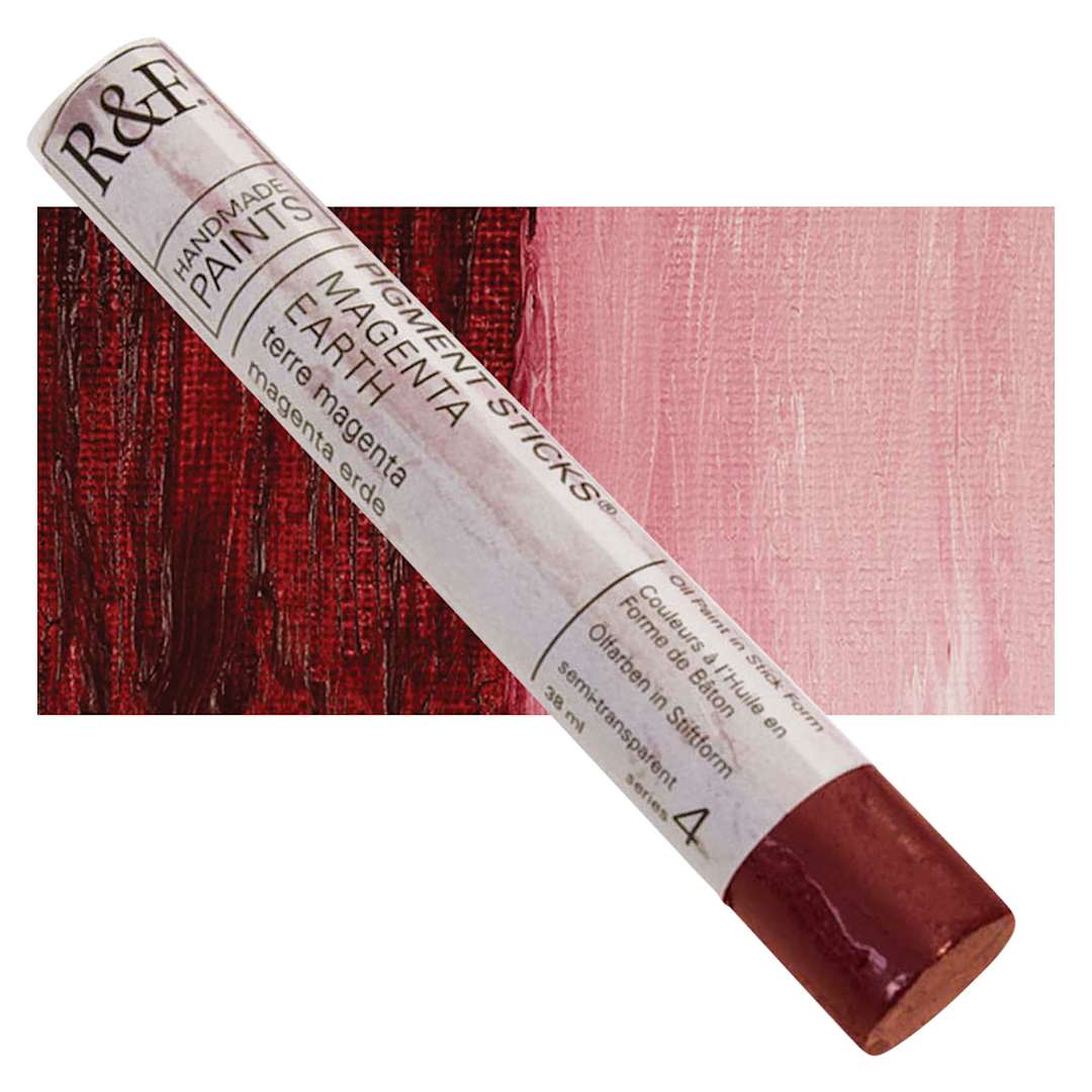 Open in modal - R&F Pigment Stick - Magenta Earth, 38 ml stick and swatch