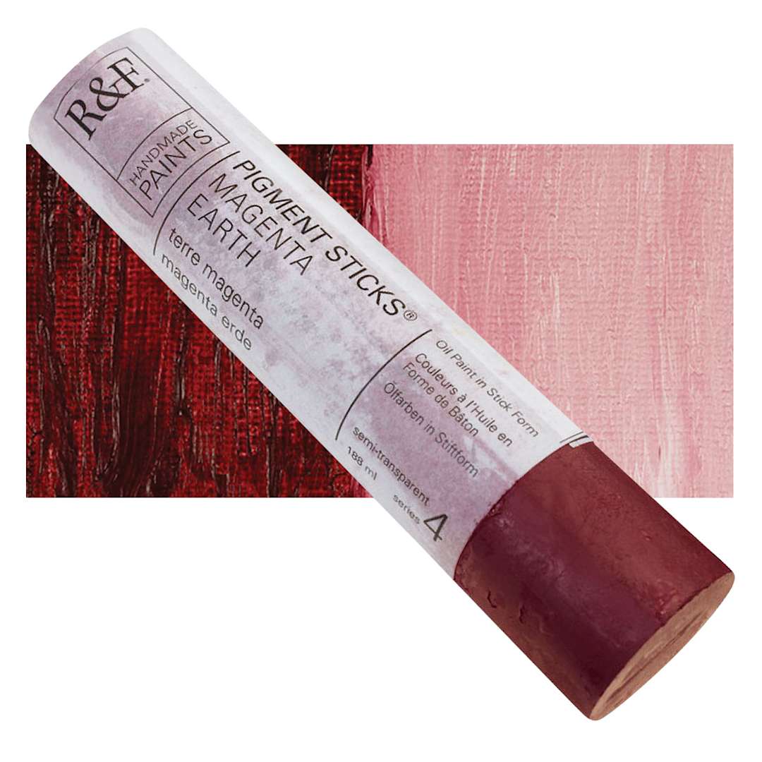 Open in modal - R&F Pigment Stick - Magenta Earth, 188 ml stick and swatch