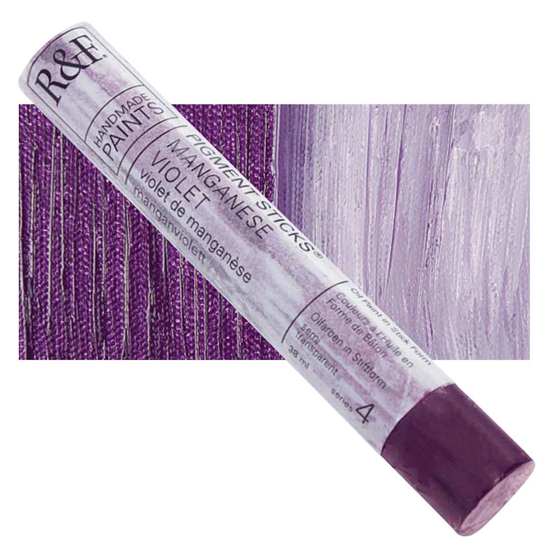 Open in modal - R&F Pigment Stick - Manganese Violet, 38 ml stick and swatch