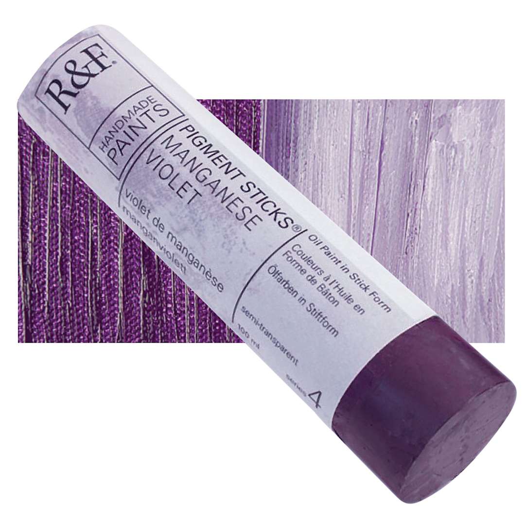 Open in modal - R&F Pigment Stick - Manganese Violet, 100 ml stick and swatch