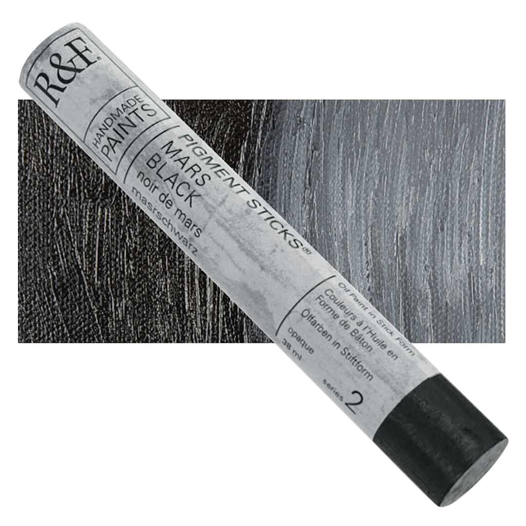 Open in modal - R&F Pigment Stick - Mars Black, 38 ml stick and swatch