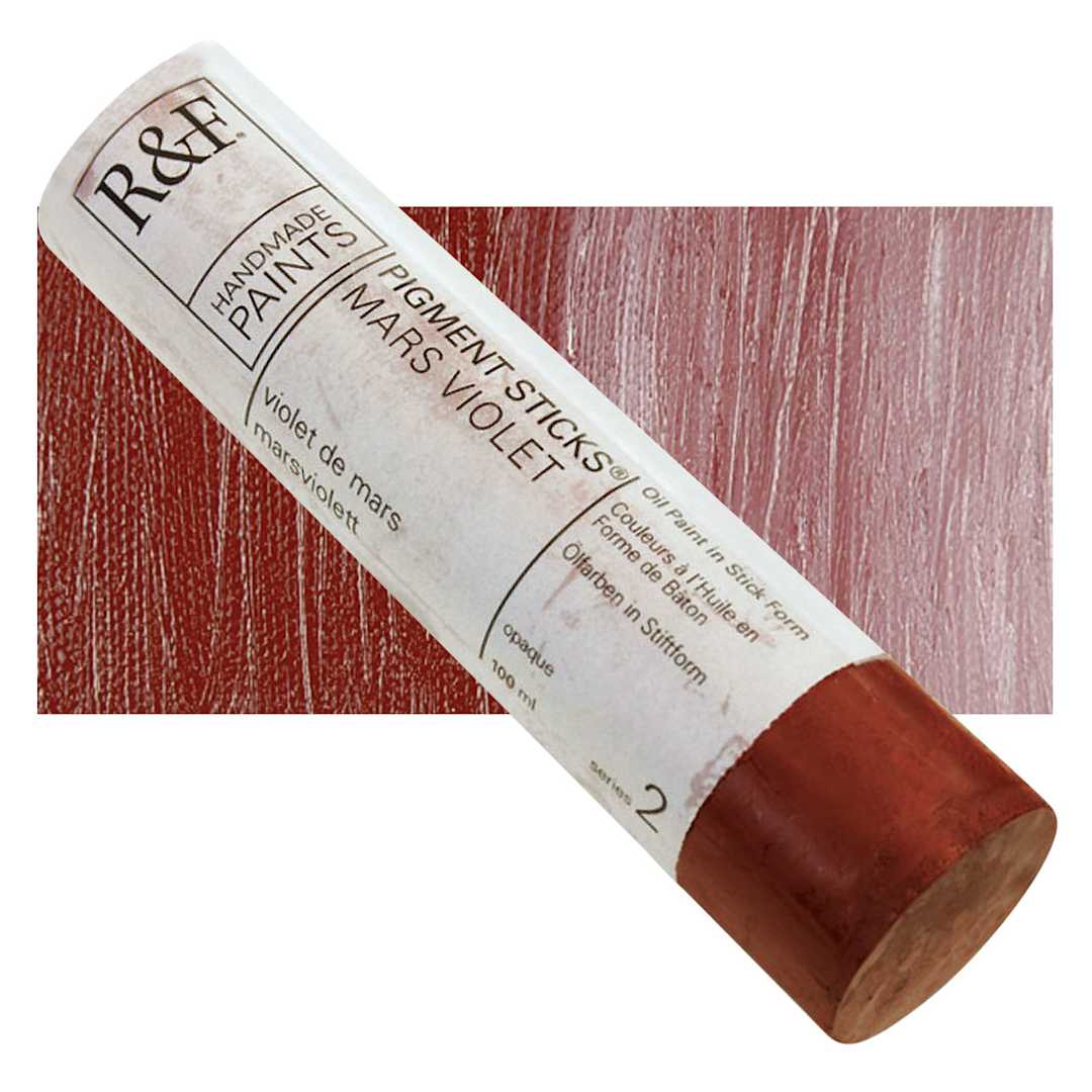 Open in modal - R&F Pigment Stick - Mars Violet, 100 ml stick and swatch