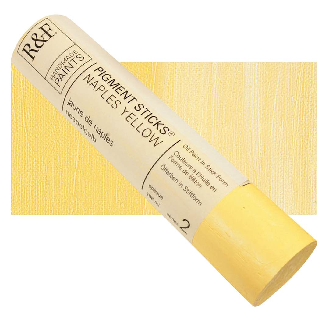 Open in modal - R&F Pigment Stick - Naples Yellow, 188 ml stick and swatch
