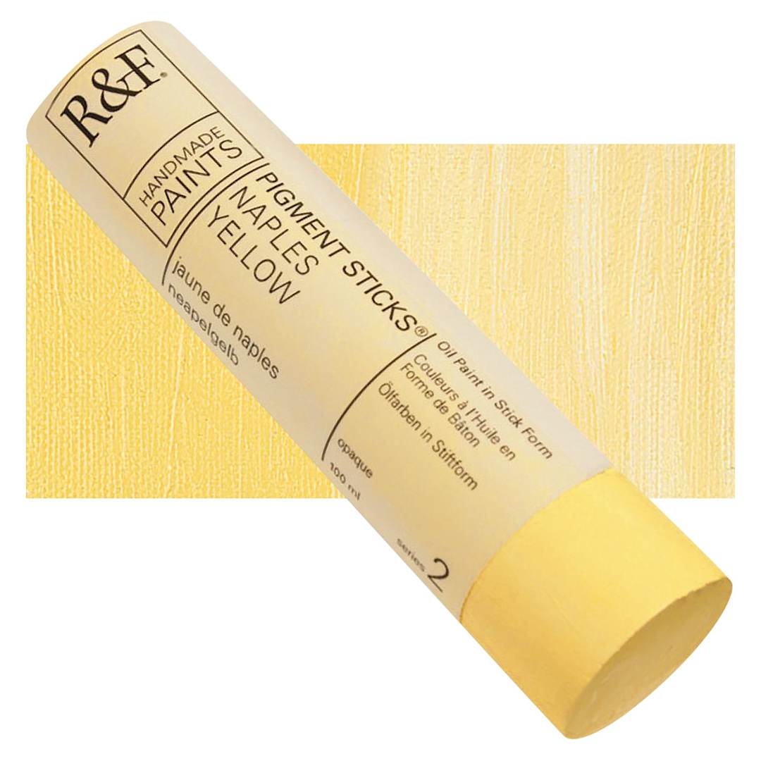 Open in modal - R&F Pigment Stick - Naples Yellow, 100 ml and swatch