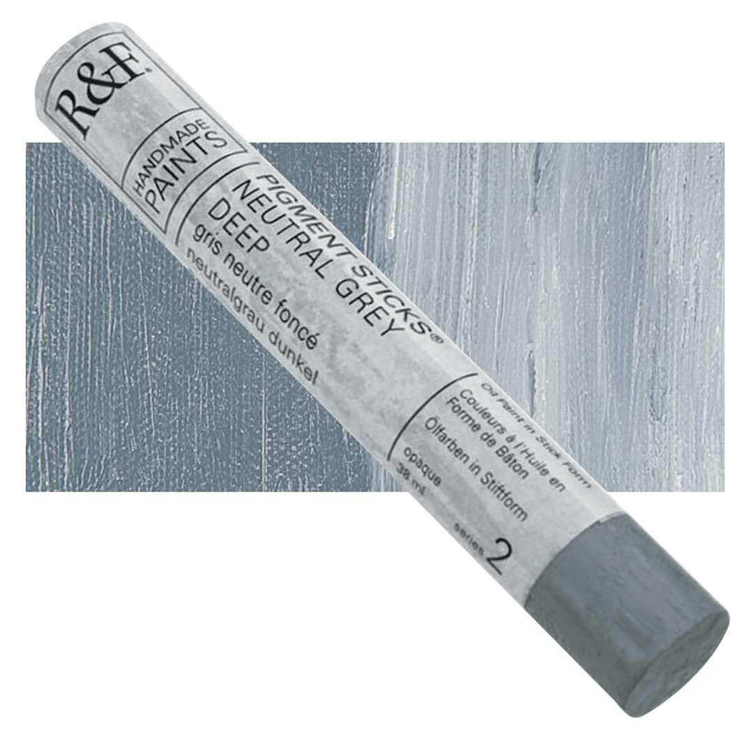 Open in modal - R&F Pigment Stick - Neutral Gray Deep, 38 ml stick and swatch