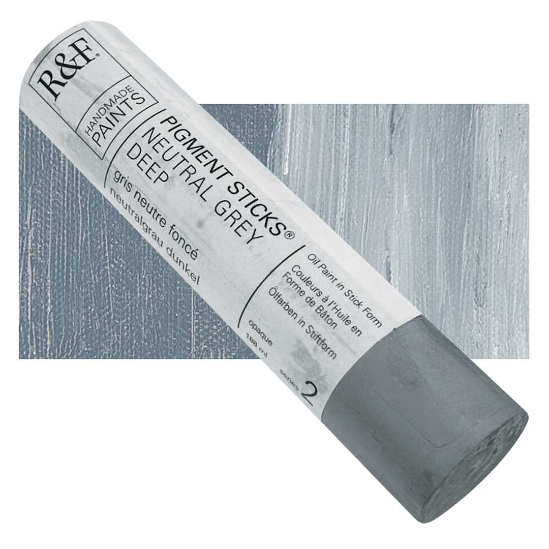 Open in modal - R&F Pigment Stick - Neutral Gray Deep, 188 ml stick and swatch