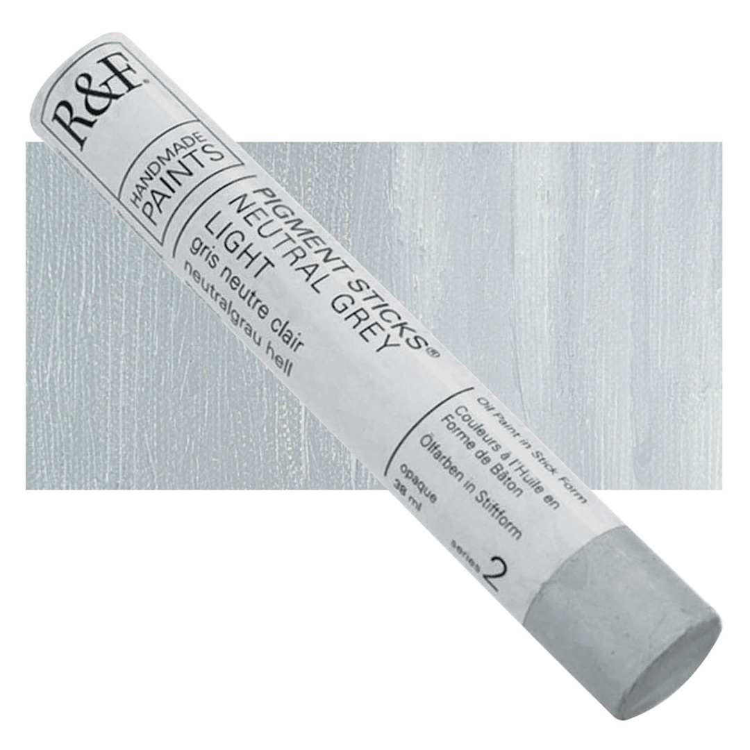 Open in modal - R&F Pigment Stick - Neutral Gray Light, 38 ml stick and swatch
