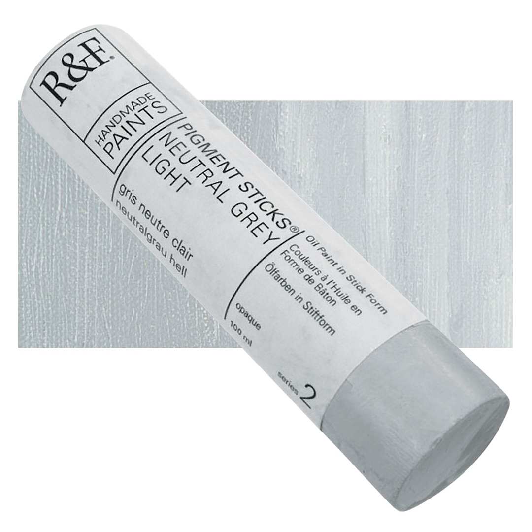 Open in modal - R&F Pigment Stick - Neutral Grey Light, 100 ml stick and swatch