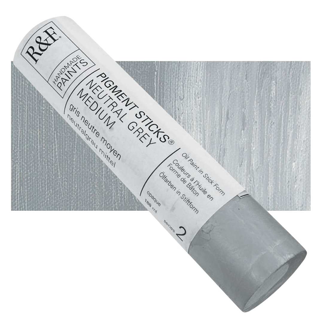 Open in modal - R&F Pigment Stick - Neutral Grey Medium, 188 ml stick and swatch