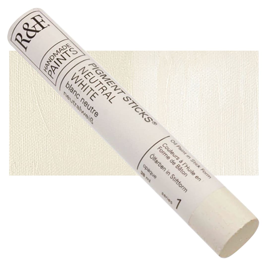 Open in modal - R&F Pigment Stick - Neutral White, 38 ml stick and swatch