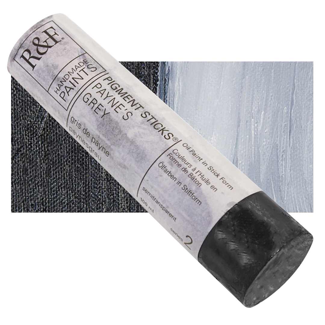 Open in modal - R&F Pigment Stick - Payne's Gray, 100 ml stick and swatch