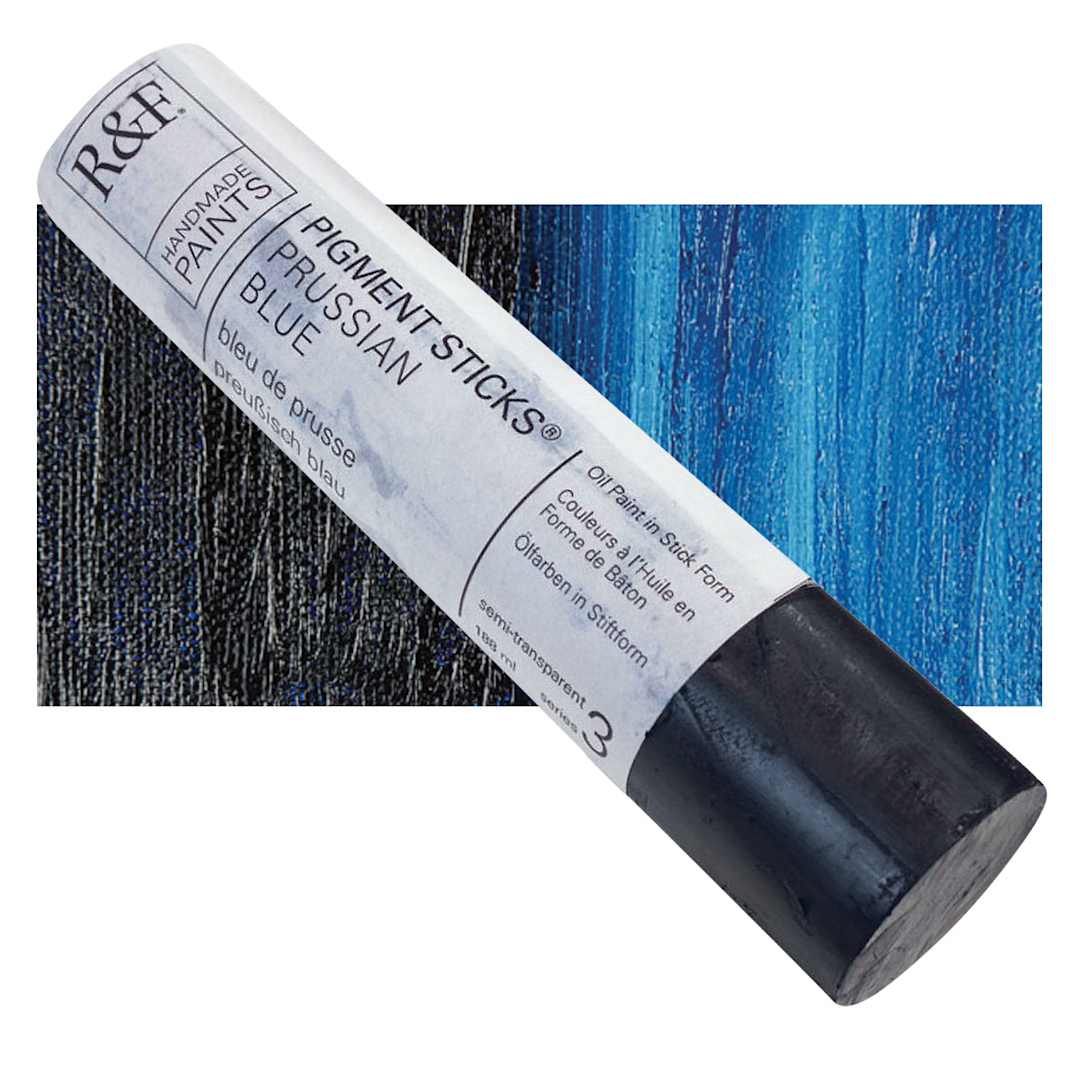 Open in modal - R&F Pigment Stick - Prussian Blue, 188 ml stick and swatch