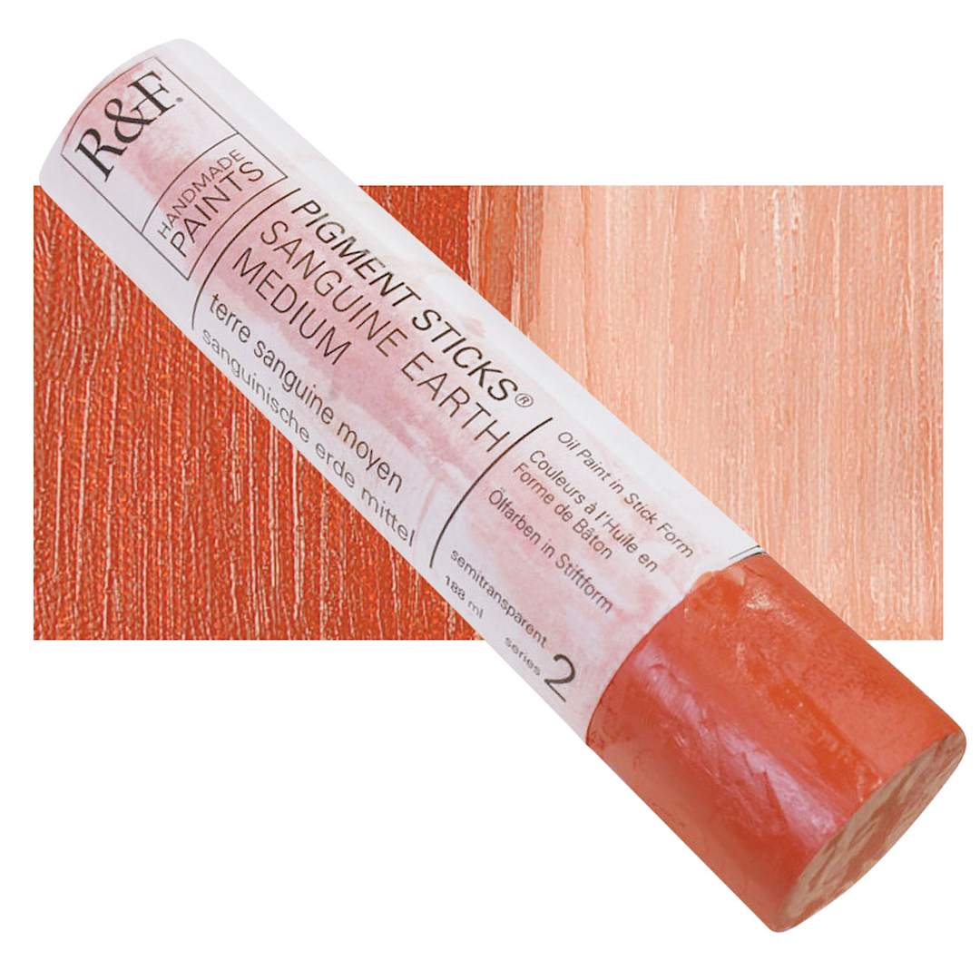 Open in modal - R&F Pigment Stick - Sanguine Earth Medium, 188 ml stick and swatch