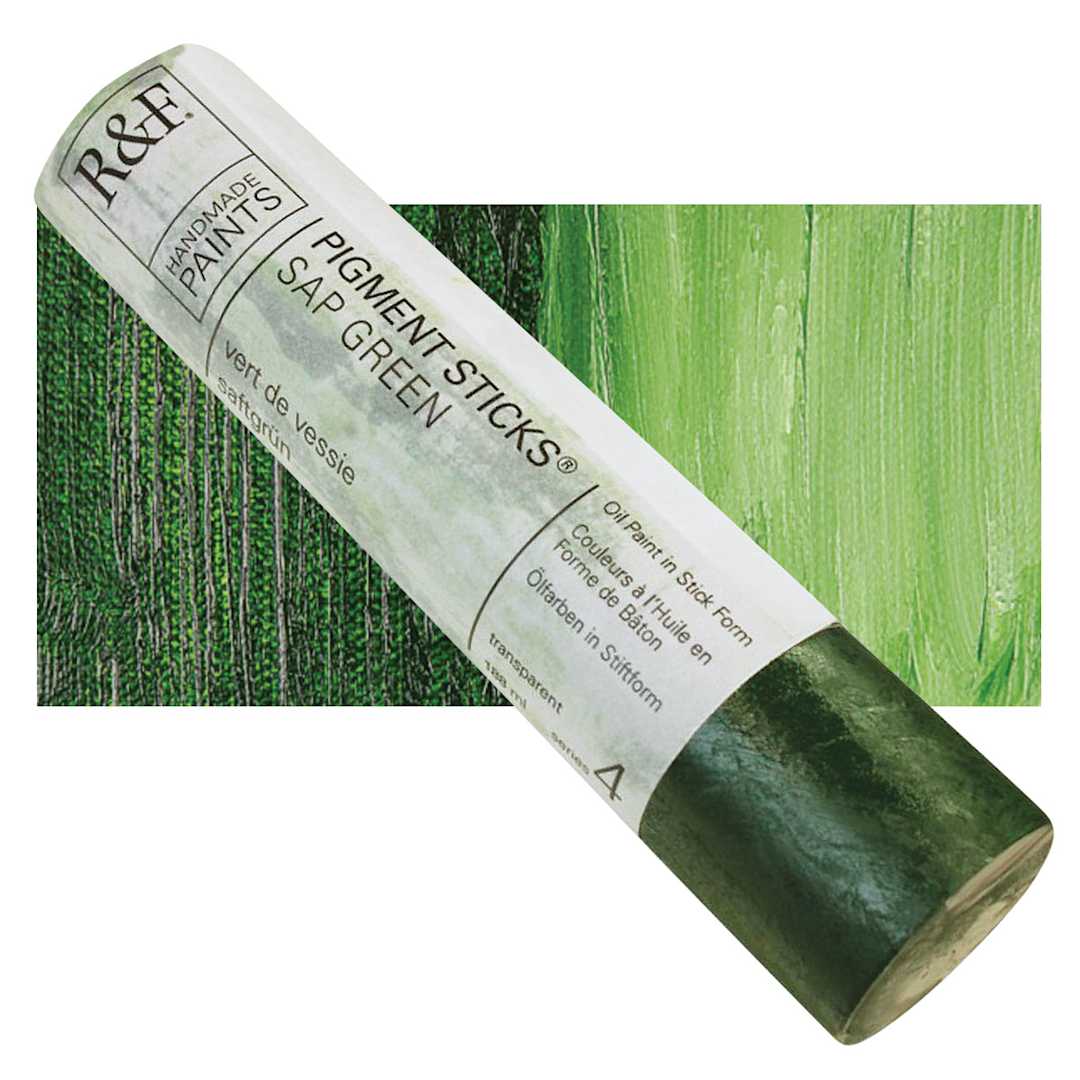 Open in modal - R&F Pigment Stick - Sap Green, 188 ml stick and swatch