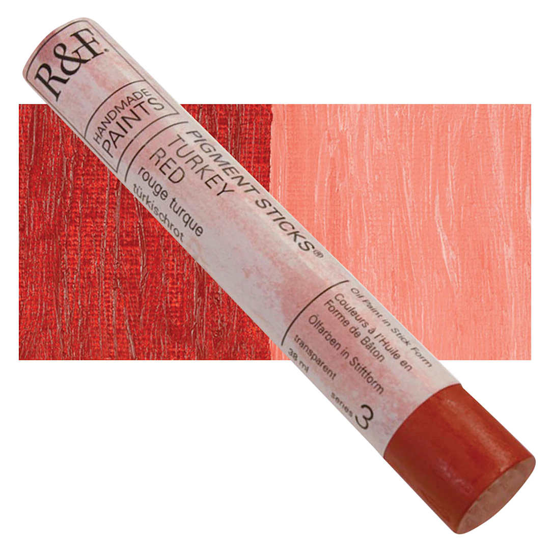 Open in modal - R&F Pigment Stick - Turkey Red, 38 ml stick and swatch
