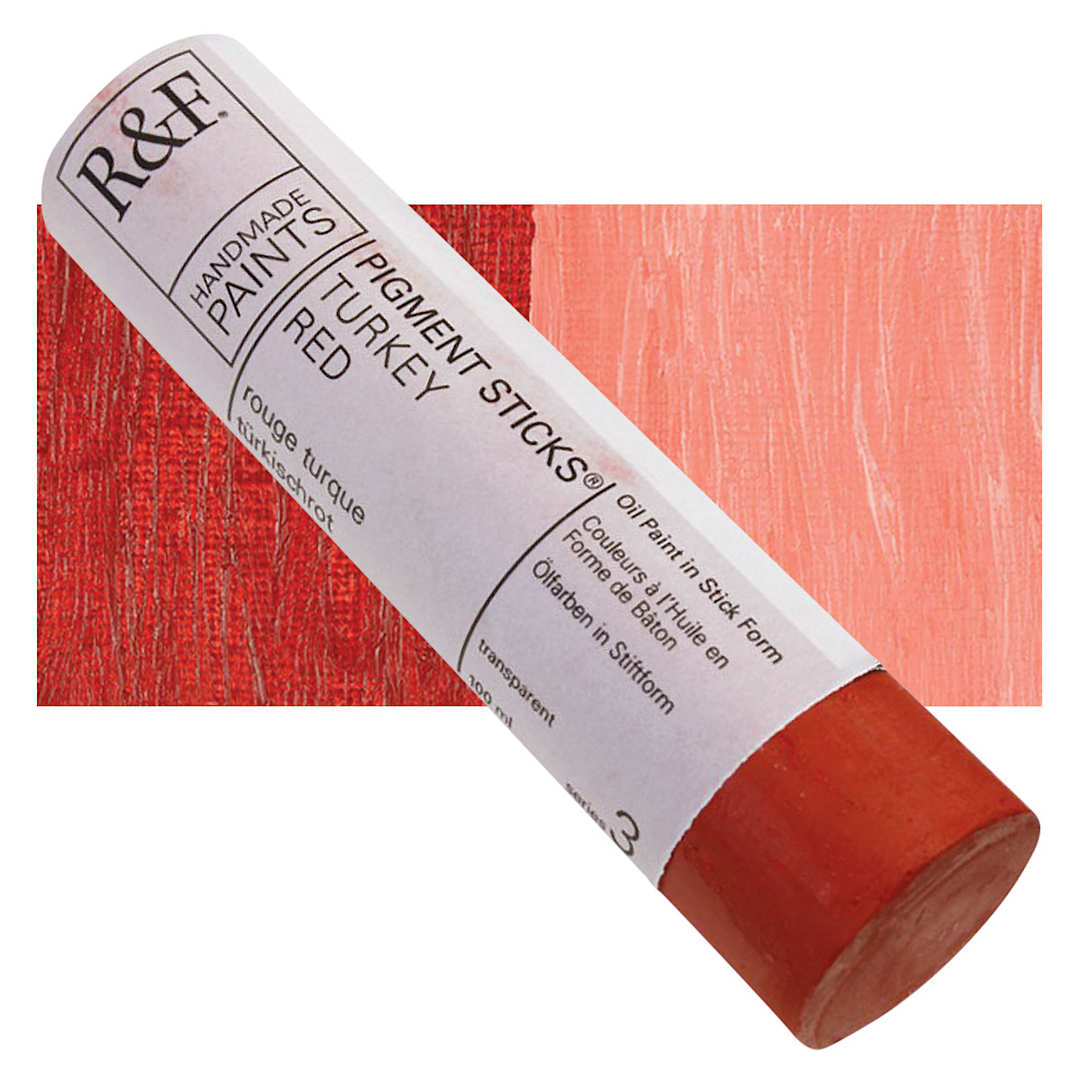Open in modal - R&F Pigment Stick - Turkey Red, 100 ml stick and swatch