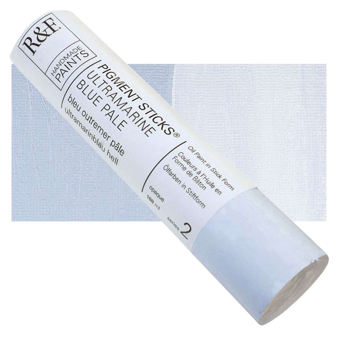 Open in modal - R&F Pigment Stick - Ultramarine Blue Pale, 188 ml stick and swatch