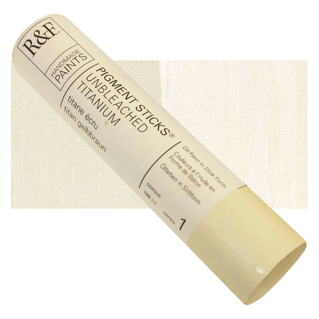 Open in modal - R&F Pigment Stick - Unbleached Titanium, 188 ml stick and swatch