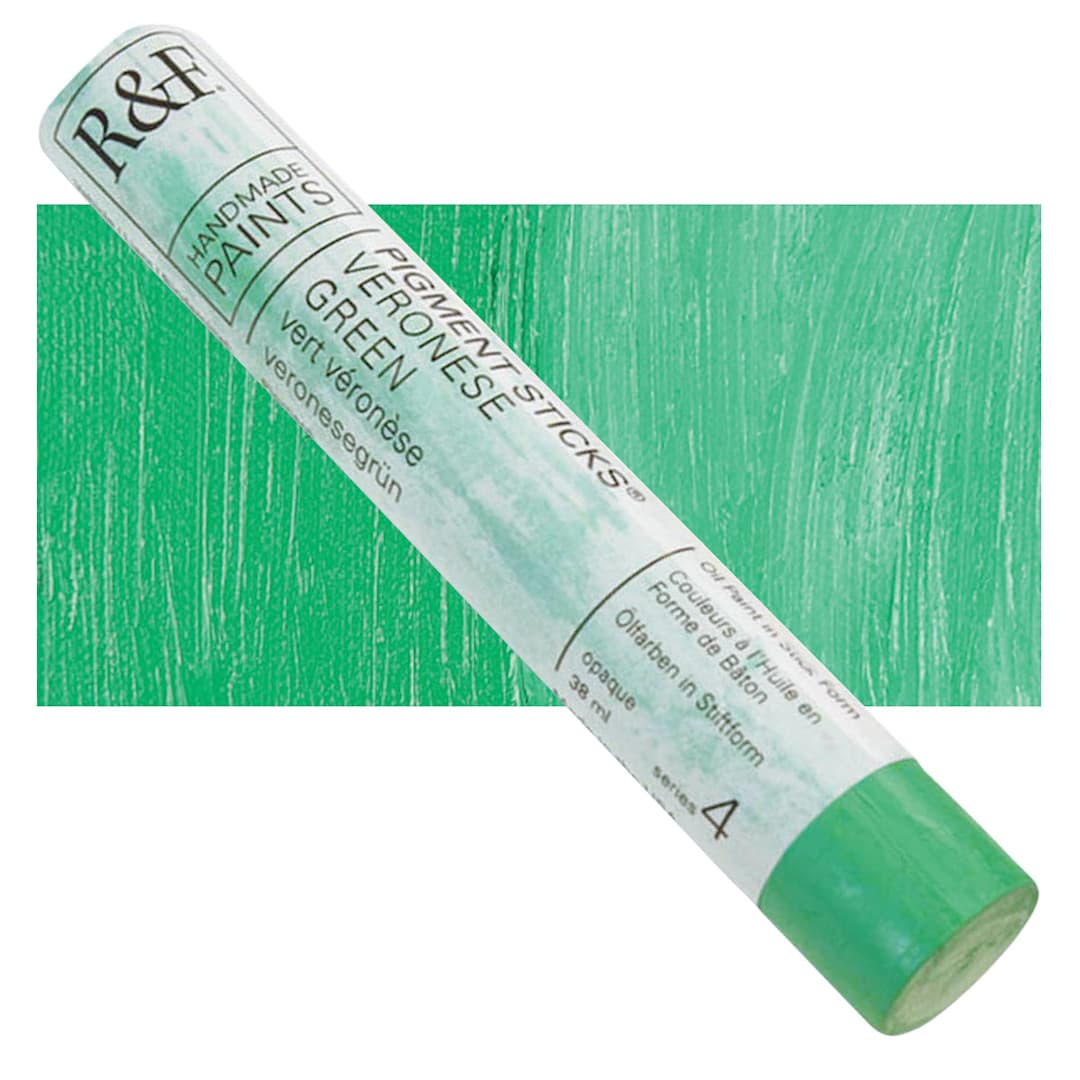 Open in modal - R&F Pigment Stick - Veronese Green, 38 ml and swatch