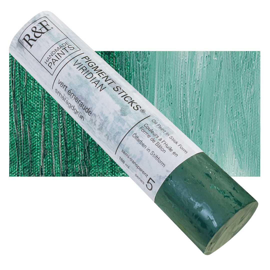 Open in modal - R&F Pigment Stick - Viridian, 188 ml stick and swatch
