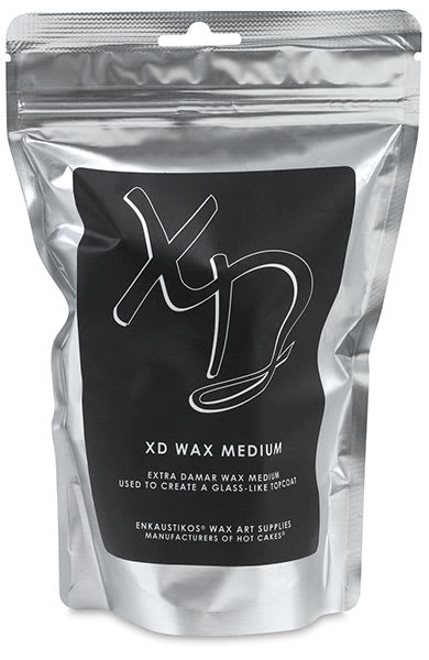 Open in modal - Enkaustikos XD Wax Medium - Front view of 8 oz.Bag of Wax Medium
