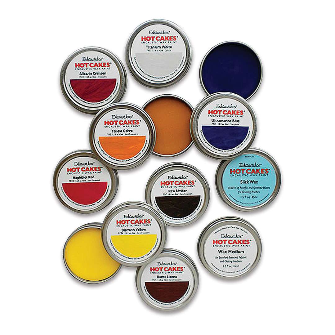 Open in modal - Enkaustikos Hot Cakes Encaustic Paint - Set of 8, Academy Colors, 45 ml tins