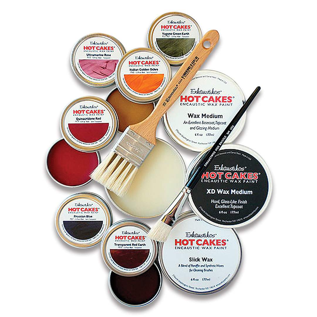 Open in modal - Enkaustikos Hot Cakes Encaustic Paint - Set of 6, Glazing Colors, 45 ml tins